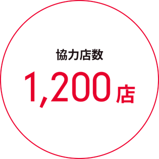 協力店数 1,200店